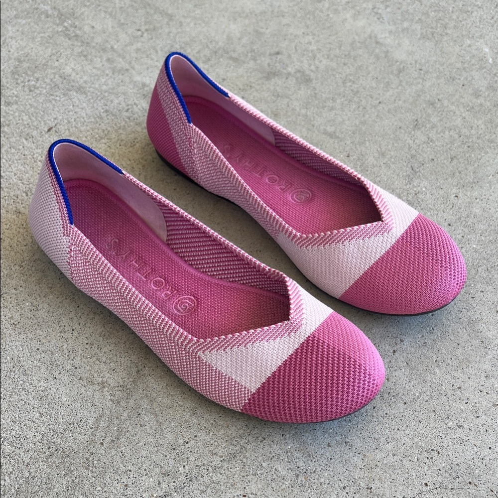 Rothy's Vibrant Pink and Blue Flats
